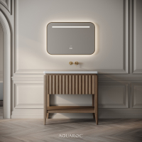 Kensington Vanity Unit & Stone Basin 800mm Smoked Oak
